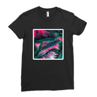 Modern Rose Gold Peacock Teal Marble 41975689 Ladies Fitted T-shirt | Artistshot