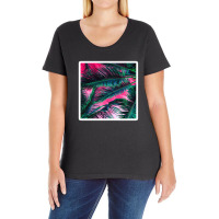 Modern Rose Gold Peacock Teal Marble 41975689 Ladies Curvy T-shirt | Artistshot