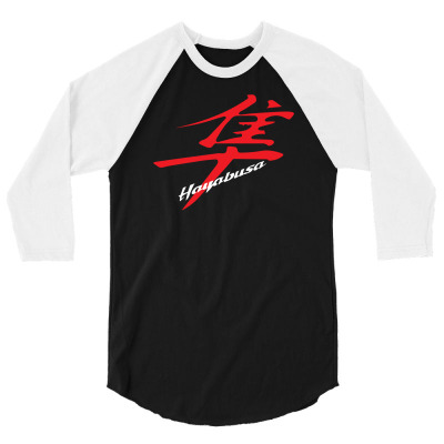 Hayabusa Kanji Logo 3/4 Sleeve Shirt Designed By Henz Art