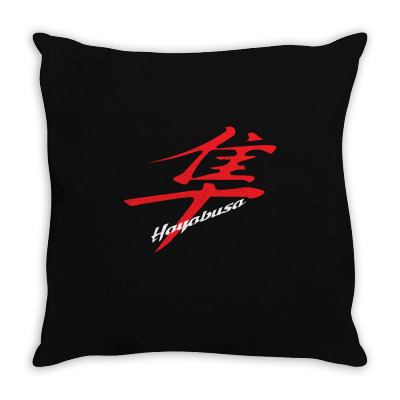 Hayabusa Kanji Logo Throw Pillow Designed By Henz Art