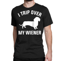 I Trip Over My Wiener For A Dachshund Dog Lover Raglan Baseball Tee Classic T-shirt | Artistshot