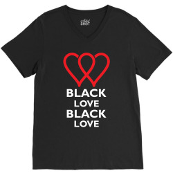 Black Love V-Neck Tee | Artistshot