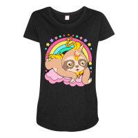 Animal T  Shirt Cute Sloth Magical Unicorn Slothicorn Lazy Animal T  S Maternity Scoop Neck T-shirt | Artistshot