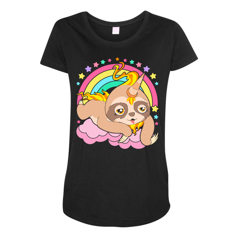 Animal T  Shirt Cute Sloth Magical Unicorn Slothicorn Lazy Animal T  S Maternity Scoop Neck T-shirt by freddy08359 | Artistshot