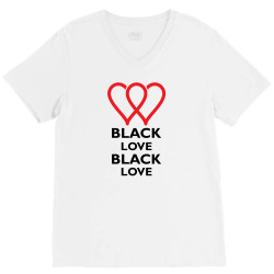 Black Love V-Neck Tee | Artistshot