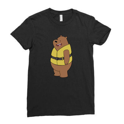 Brown Bear Ladies Fitted T-shirt Designed By Gatotkoco