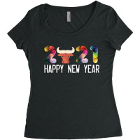 Welcome New Year 2021 Women's Triblend Scoop T-shirt | Artistshot