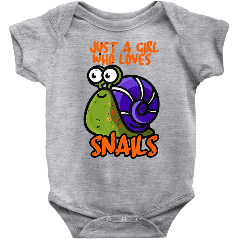 Just A Girl Who Loves Snails Snail Gift T Shirt Baby Bodysuit by darelychilcoat1989 | Artistshot