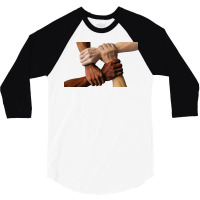 No Racism White And Black 3/4 Sleeve Shirt | Artistshot