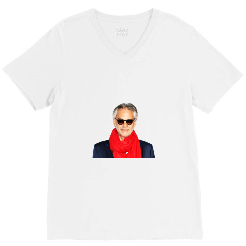 Andrea Bocelli - Italian Operatic Tenor And Multi-instrumentalist V-Neck Tee by Primala Shop | Artistshot