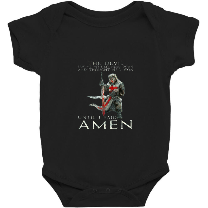 The Crusader The Devil Saw Me Knight Templar Baby Bodysuit | Artistshot