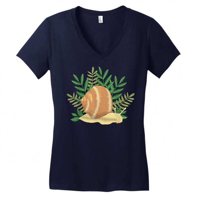 Nature Animal Snail T Shirt Women's V-Neck T-Shirt by KretschmerBridge | Artistshot