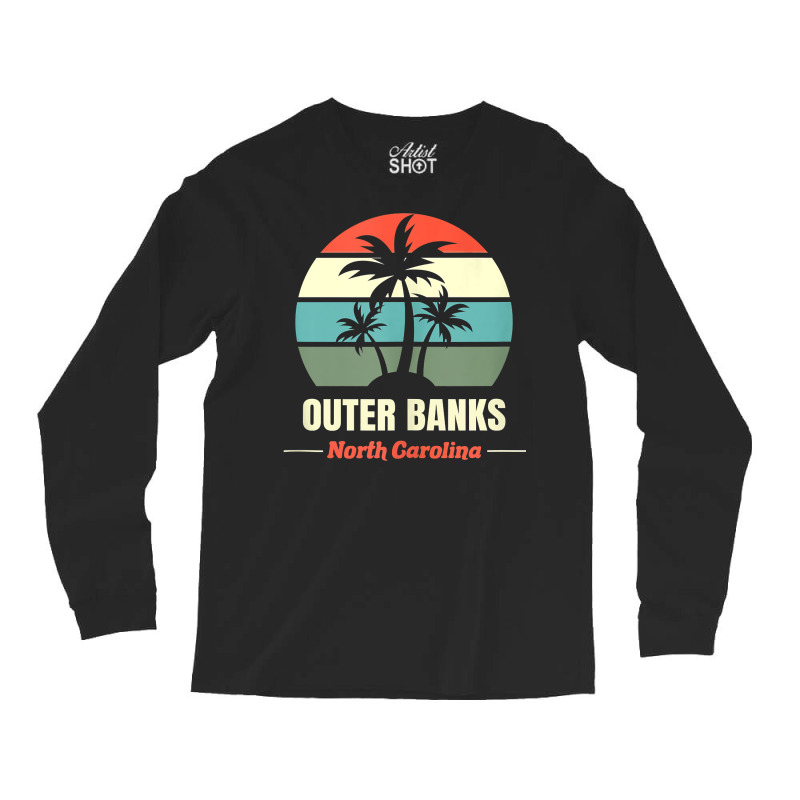 North Carolina Retro Beach Vacation Souvenir Obx Outer Banks Tank Top Long Sleeve Shirts by Smykowskicalob1991 | Artistshot