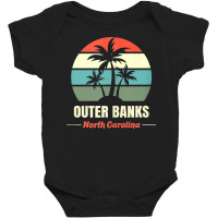 North Carolina Retro Beach Vacation Souvenir Obx Outer Banks Tank Top Baby Bodysuit | Artistshot