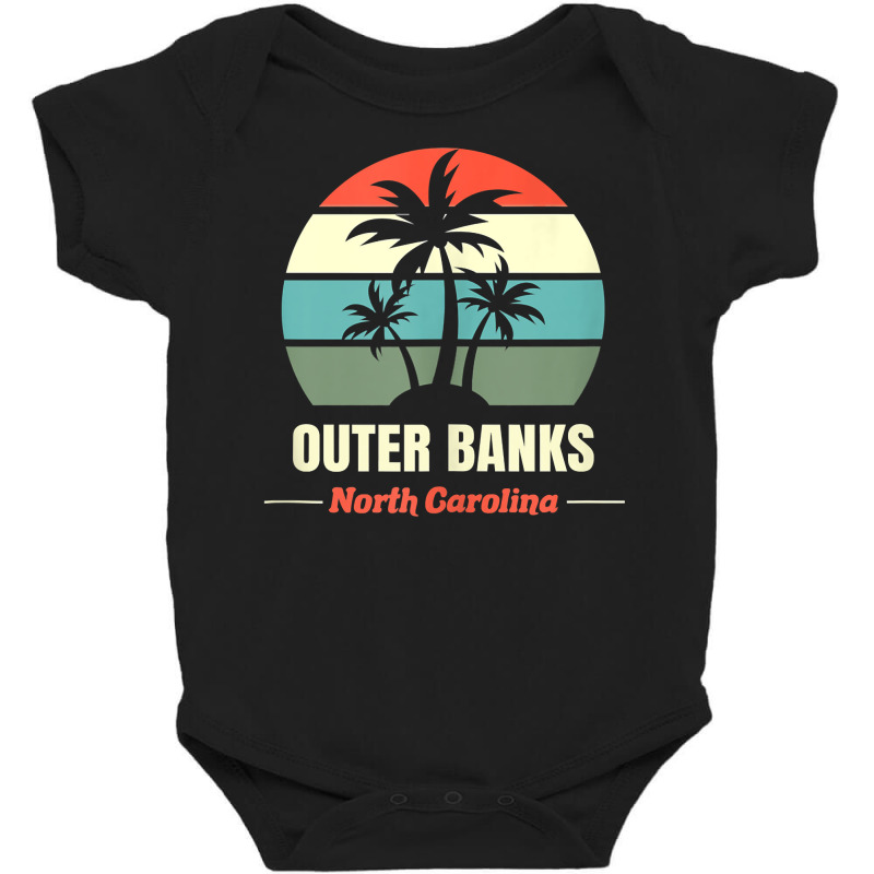 North Carolina Retro Beach Vacation Souvenir Obx Outer Banks Tank Top Baby Bodysuit by Smykowskicalob1991 | Artistshot