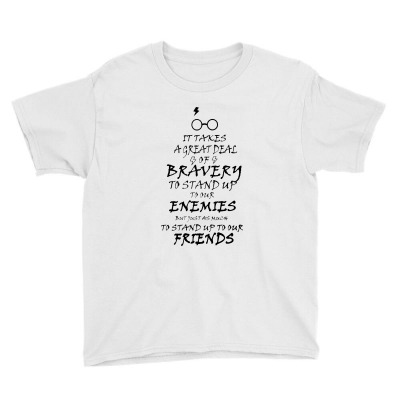 Bravery To Stand Up To Our Enemis Youth Tee Designed By Swan Tees