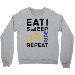 Eat Sleep Ride Repeat Crewneck Sweatshirt | Artistshot