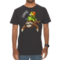 Sloth Turtle Snail T Shirt Piggyback Running Riding Team Tee Vintage T-shirt | Artistshot