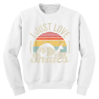 Snail Lover Retro Vintage I Just Love Snails Funny Snail T Shirt Youth Sweatshirt | Artistshot