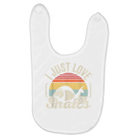 Snail Lover Retro Vintage I Just Love Snails Funny Snail T Shirt Baby Bibs | Artistshot