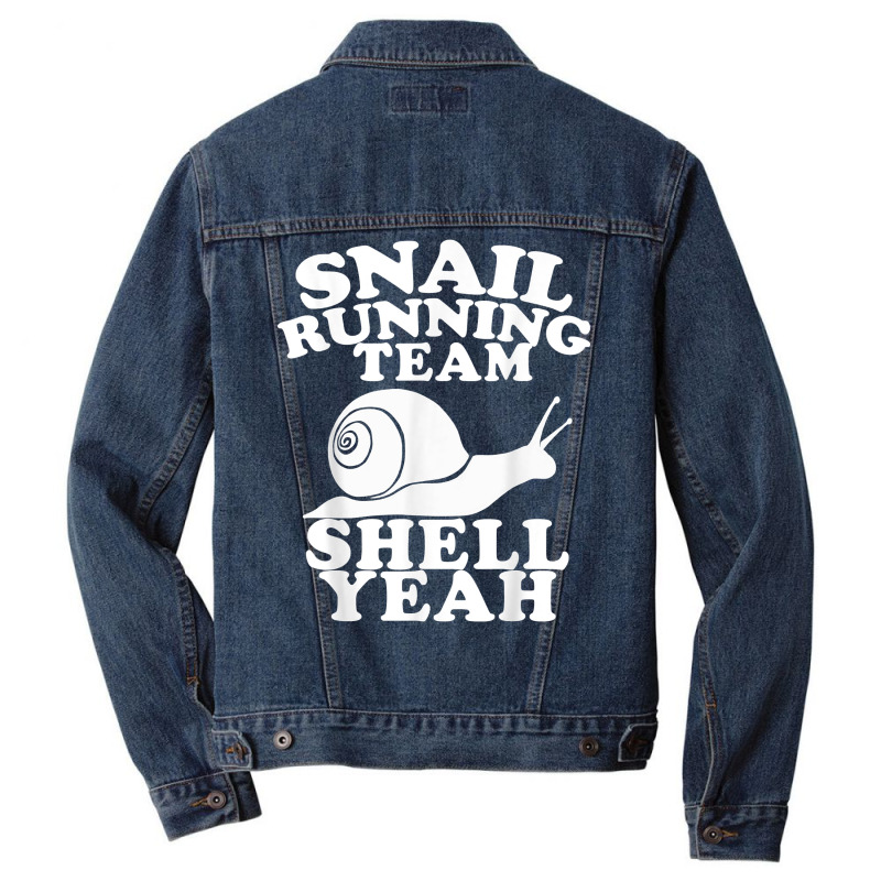 Snail Running Team Funny Snail Running Team T Shirt Men Denim Jacket by KretschmerBridge | Artistshot