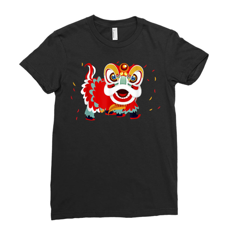 Happy Chinese New Year 2022 Lion Dragon Dance Lunar Festival T Shirt Ladies Fitted T-Shirt by naythendeters2000 | Artistshot