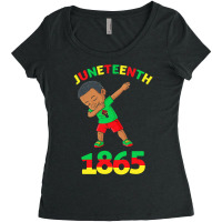 Juneteenth T  Shirt Dabbing Black King Juneteenth 1865 Brown Skin Boys Women's Triblend Scoop T-shirt | Artistshot