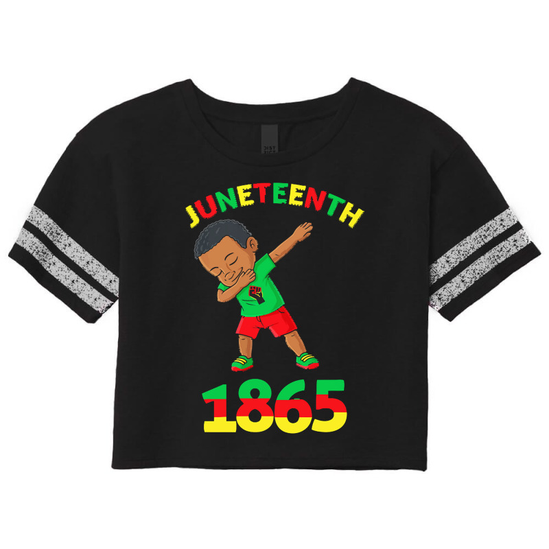 Juneteenth T  Shirt Dabbing Black King Juneteenth 1865 Brown Skin Boys Scorecard Crop Tee by sdaniel345 | Artistshot