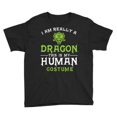 I Am Really A Dragon This Is My Human Costume T Shirt Youth Tee Designed By Ebertfran1985