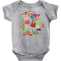 Biology Aquarium Underwater School Of Fish T Shirt Baby Bodysuit | Artistshot