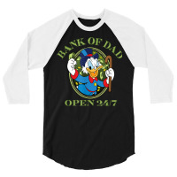 Ducktales Scrooge Mcduck   Bank Of Dad T Shirt 3/4 Sleeve Shirt | Artistshot