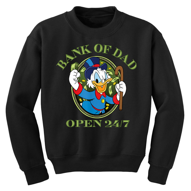 Ducktales Scrooge Mcduck   Bank Of Dad T Shirt Youth Sweatshirt by jermonmccline | Artistshot