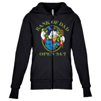 Ducktales Scrooge Mcduck   Bank Of Dad T Shirt Youth Zipper Hoodie | Artistshot