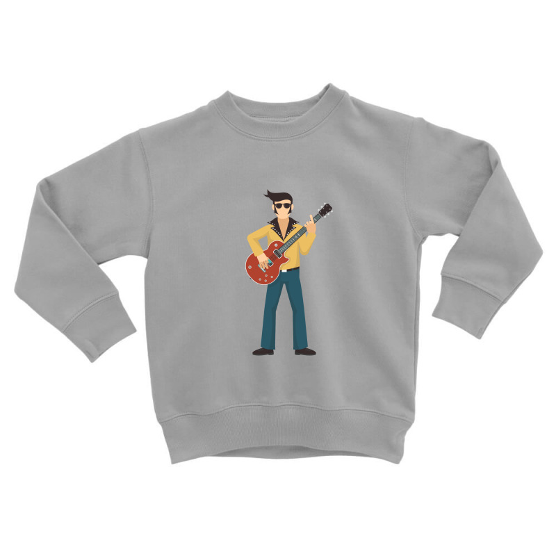 Guitar Player Rock And Roll Toddler Sweatshirt by ŞEN | Artistshot