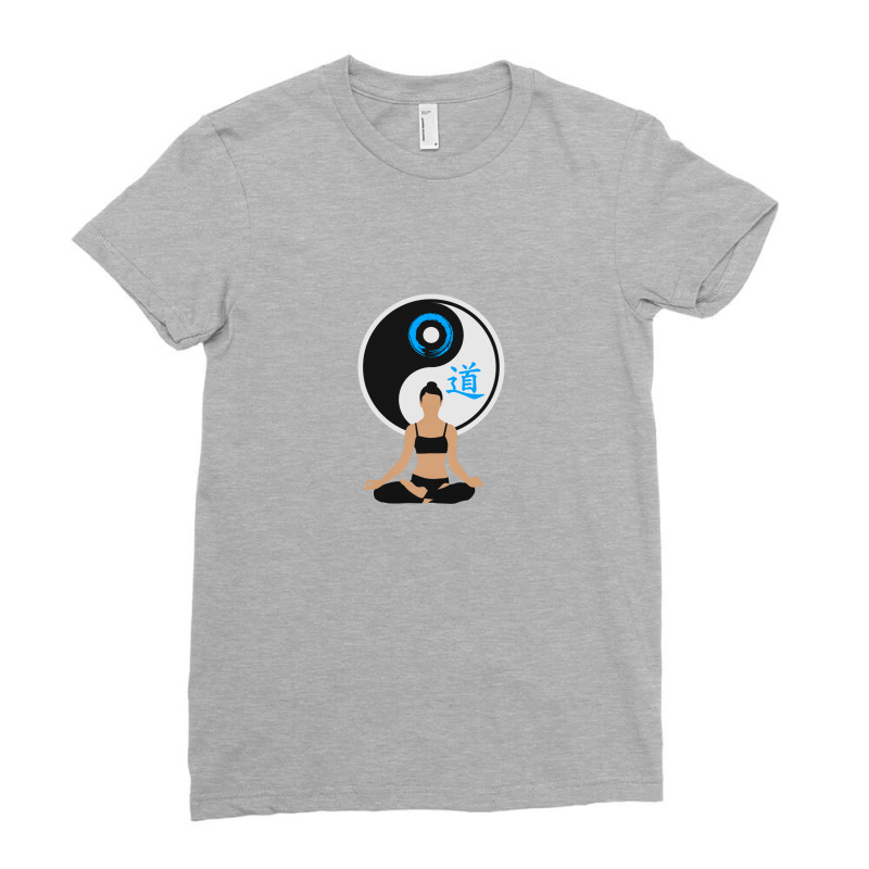 Yin Yang  Yoga Girl Ladies Fitted T-Shirt by Chiks | Artistshot