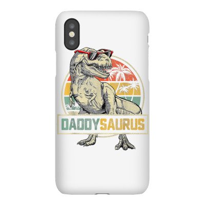 Daddysaurus Funny T Rex Dinosaur Dad Saurus Family Matching T Shirt Iphonex Case Designed By Edenkait