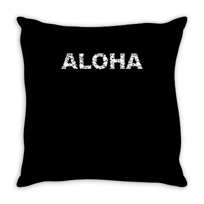 Hawaii Island Fill Aloha T Shirt Throw Pillow Designed By Mikalegolub95