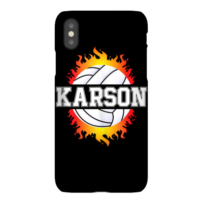 Karson Name Volleyball Player Boys Ball And Net Sports Fan Tank Top Iphonex Case Designed By Mendosand
