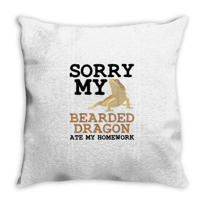 Funny Bearded Dragon Gift For Kids Boys Girls Lizard Lovers T Shirt Throw Pillow Designed By Yurikelo
