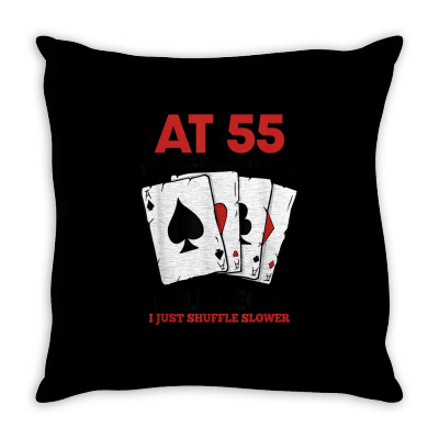Four Of A Kind Aces 55th Birthday 55 Year Old Pokercards T Shirt Throw Pillow Designed By Suarezgreen