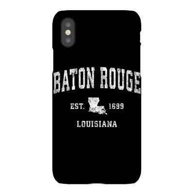 Baton Rouge Louisiana La Vintage Athletic Sports Design T Shirt Iphonex Case Designed By Durwa552