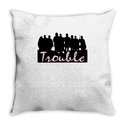 Here Comes Trouble Pullover Hoodie Throw Pillow Designed By Mikalegolub95