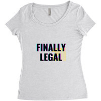 Finally Legal 21 Women's Triblend Scoop T-shirt | Artistshot