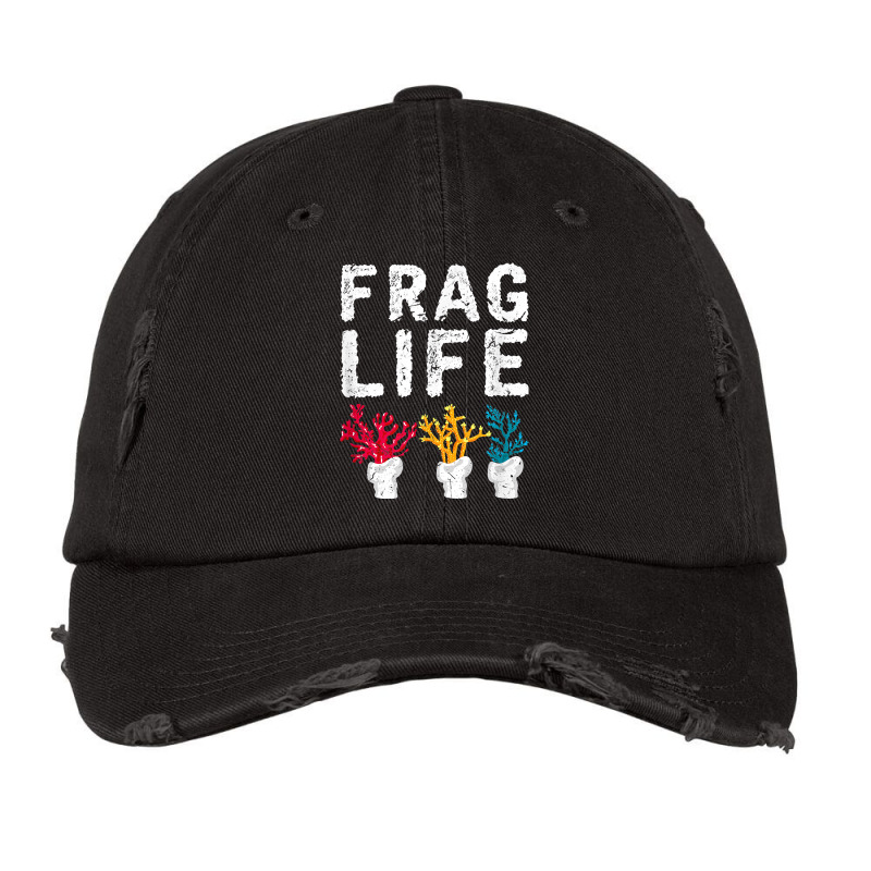 Frag Life Saltwater Reef Tank Funny Aquarium T Shirt Vintage Cap by JahmayaWhittle | Artistshot