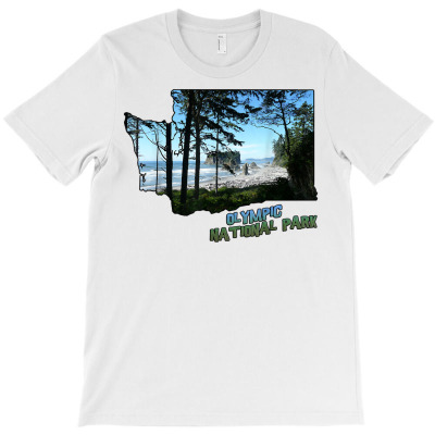 Washington State Outline (ruby Beach) T Shirt T-shirt Designed By Deannpati