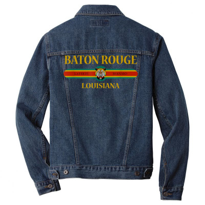 Baton Rouge   Louisiana   Fashion Design   Tiger Face T Shirt Men Denim Jacket Designed By Ebertfran1985