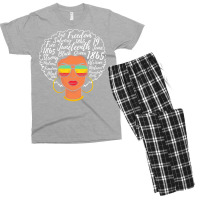 Juneteenth T  Shirt Juneteenth Freedom Day Afro Word Art Black Pride T Men's T-shirt Pajama Set | Artistshot