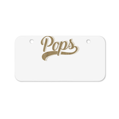 Mens Pops For Dad And Father's Day From Daughter Or Son T Shirt Bicycle License Plate Designed By Deannpati