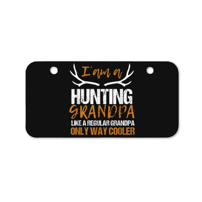 Mens Deer Hunting Grandpa Design, Deerhunter Bicycle License Plate Designed By Roger K