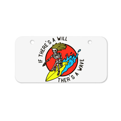 Funny Surfing Board Bicycle License Plate Designed By Bettykumar
